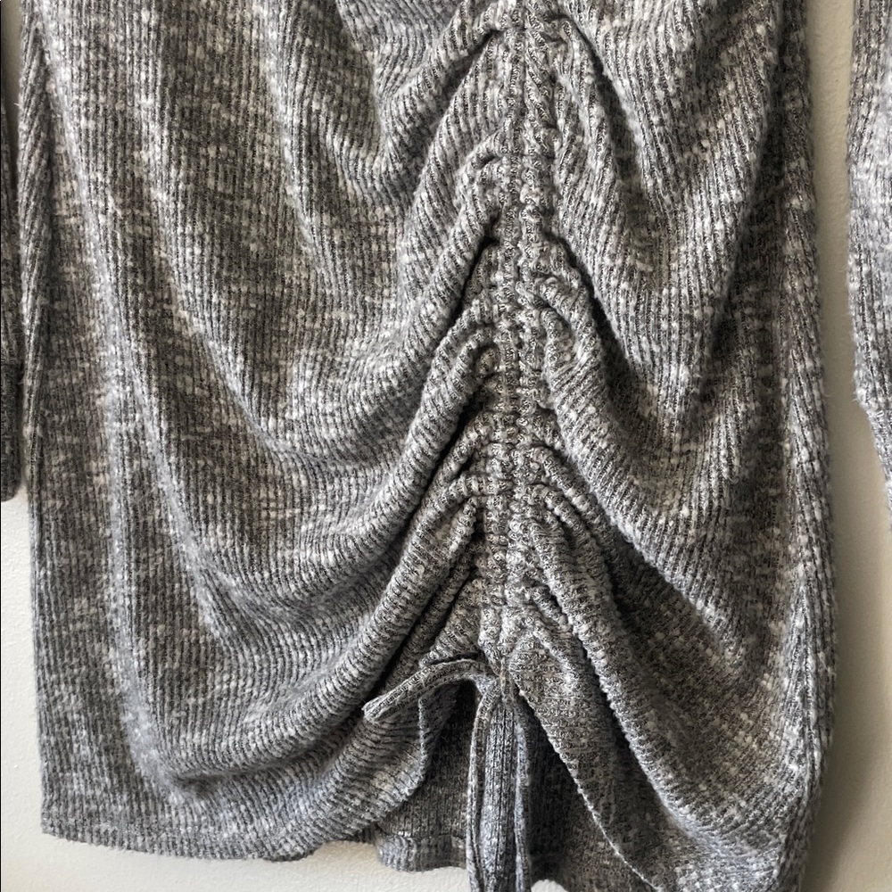 Ruched Long Sleeve sweater Dress|Xhilaration| Marled Gray| Medium| EUC - Picture 6 of 8